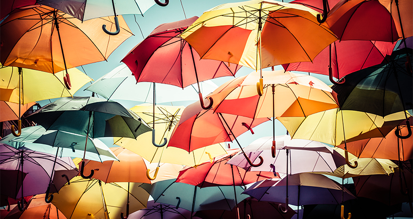 colour umbrellas